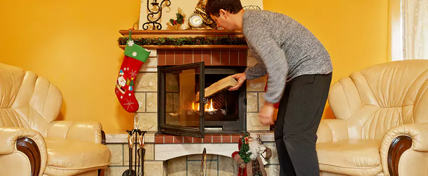 Rusted Metal Fireplace Restoration in Leander, Texas